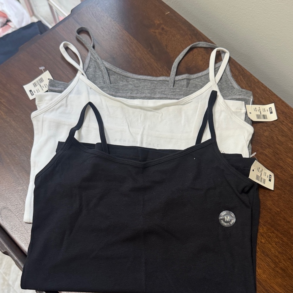 Aeropostale Camisole Set - Black, White, Gray